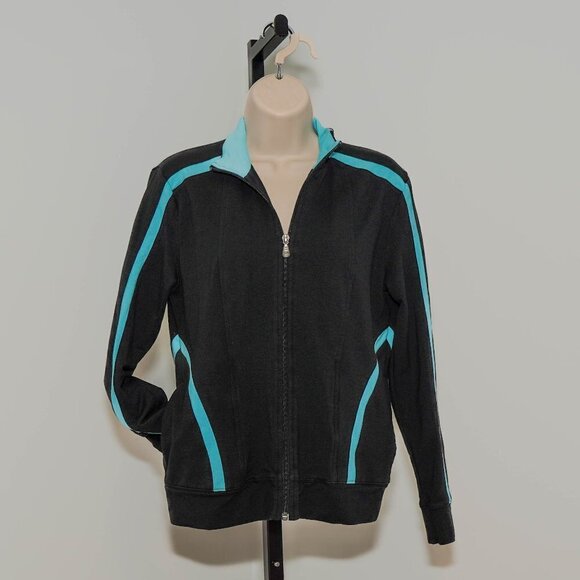 Talbots Full Zip Exercise Top - Size Petite Small - Picture 1 of 4